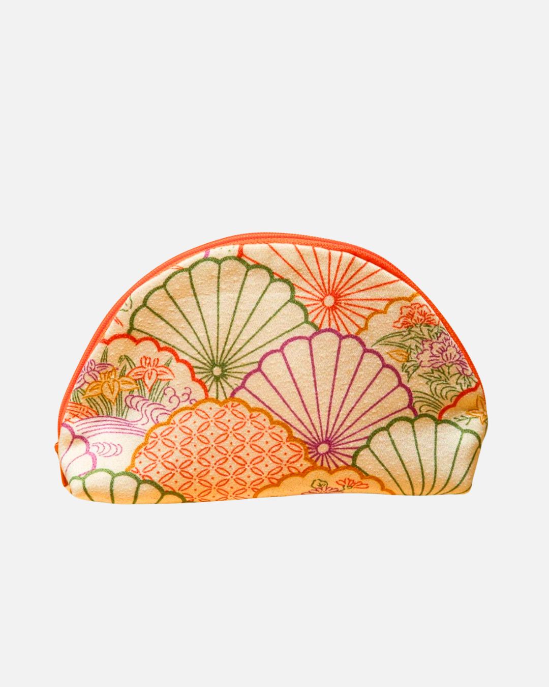 Pochette demi-cercle en tissu traditionnel japonais