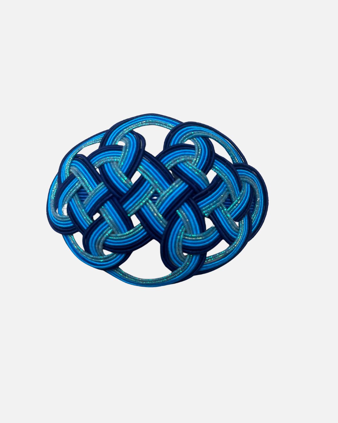 Barrette courbe nœud tortue mizuhiki