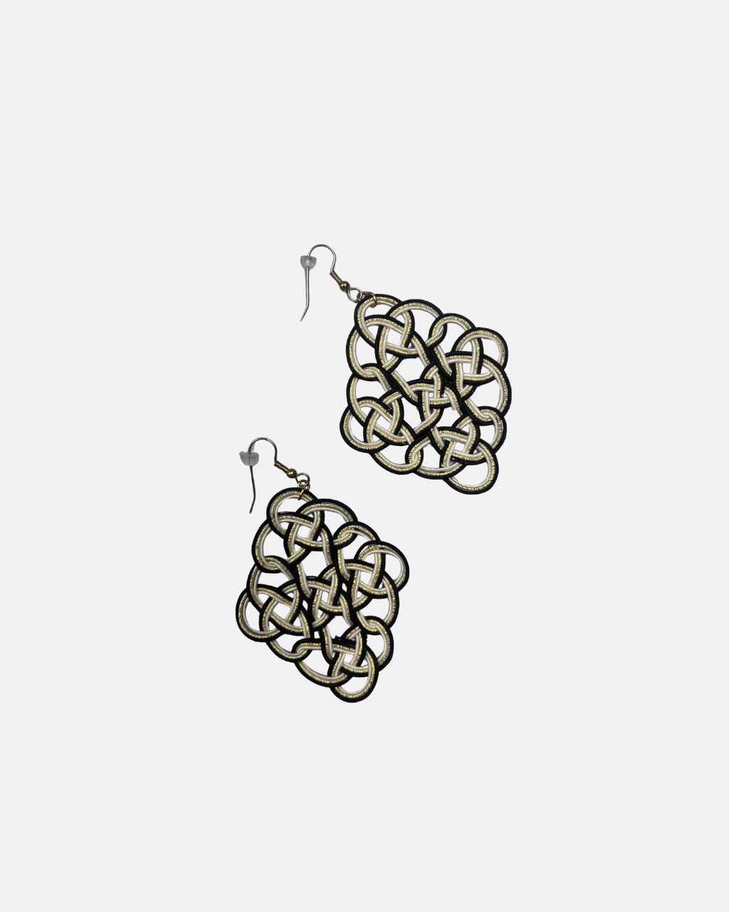 Boucles d'oreilles nœud awaji mizuhiki