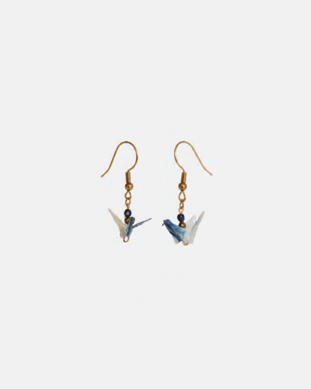 Boucles d'oreilles grue en origami