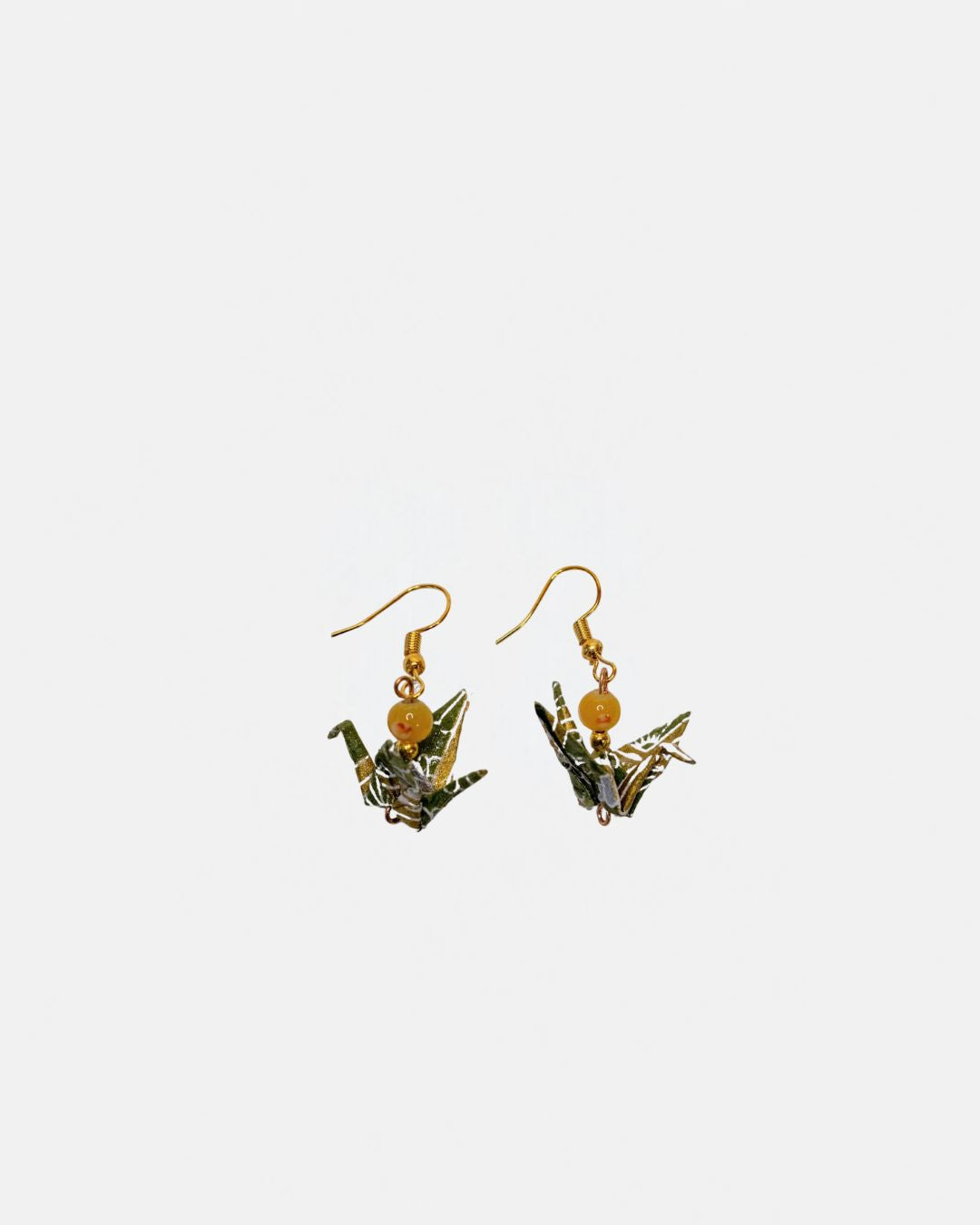 Boucles d'oreilles grue en origami