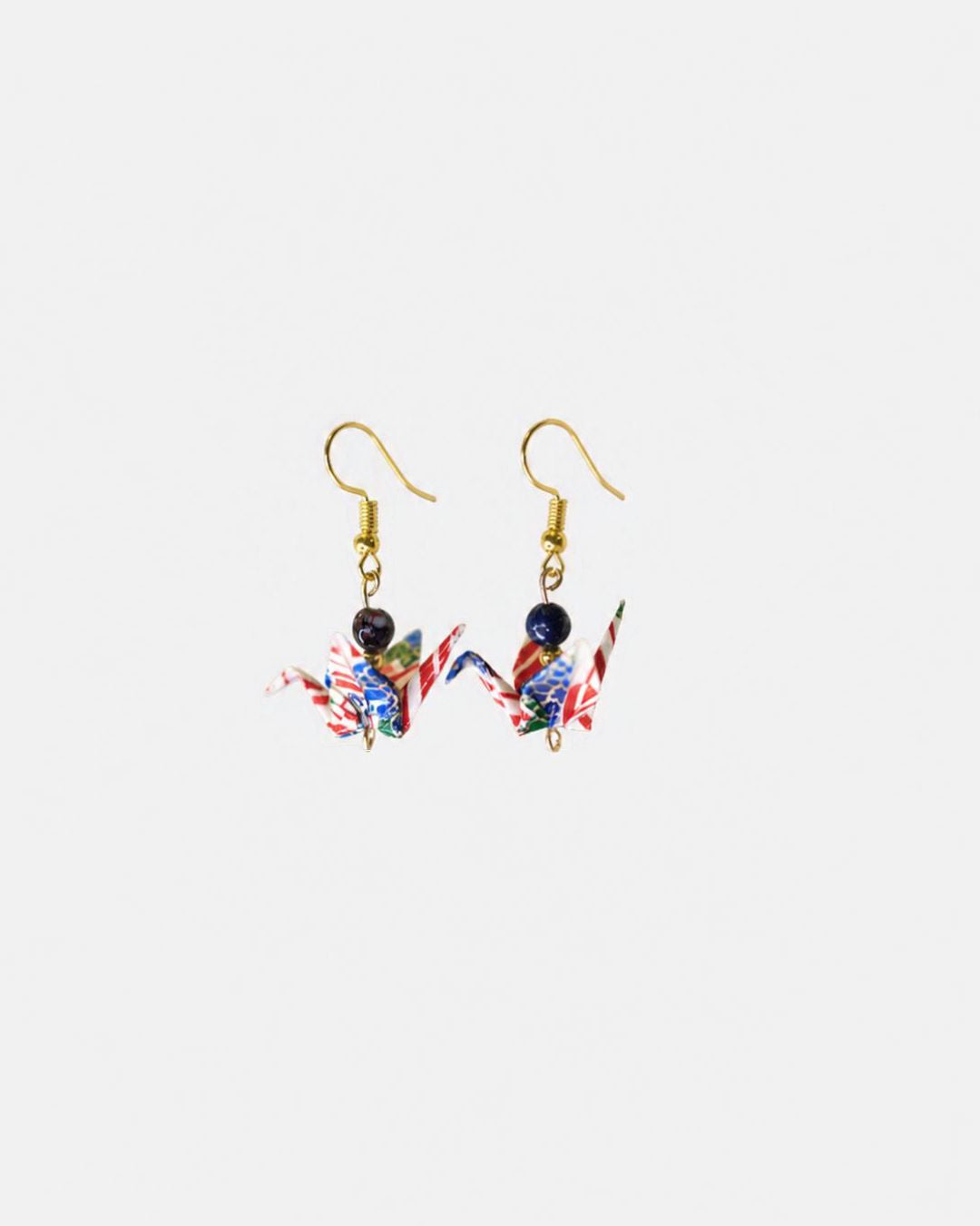 Boucles d'oreilles grue en origami