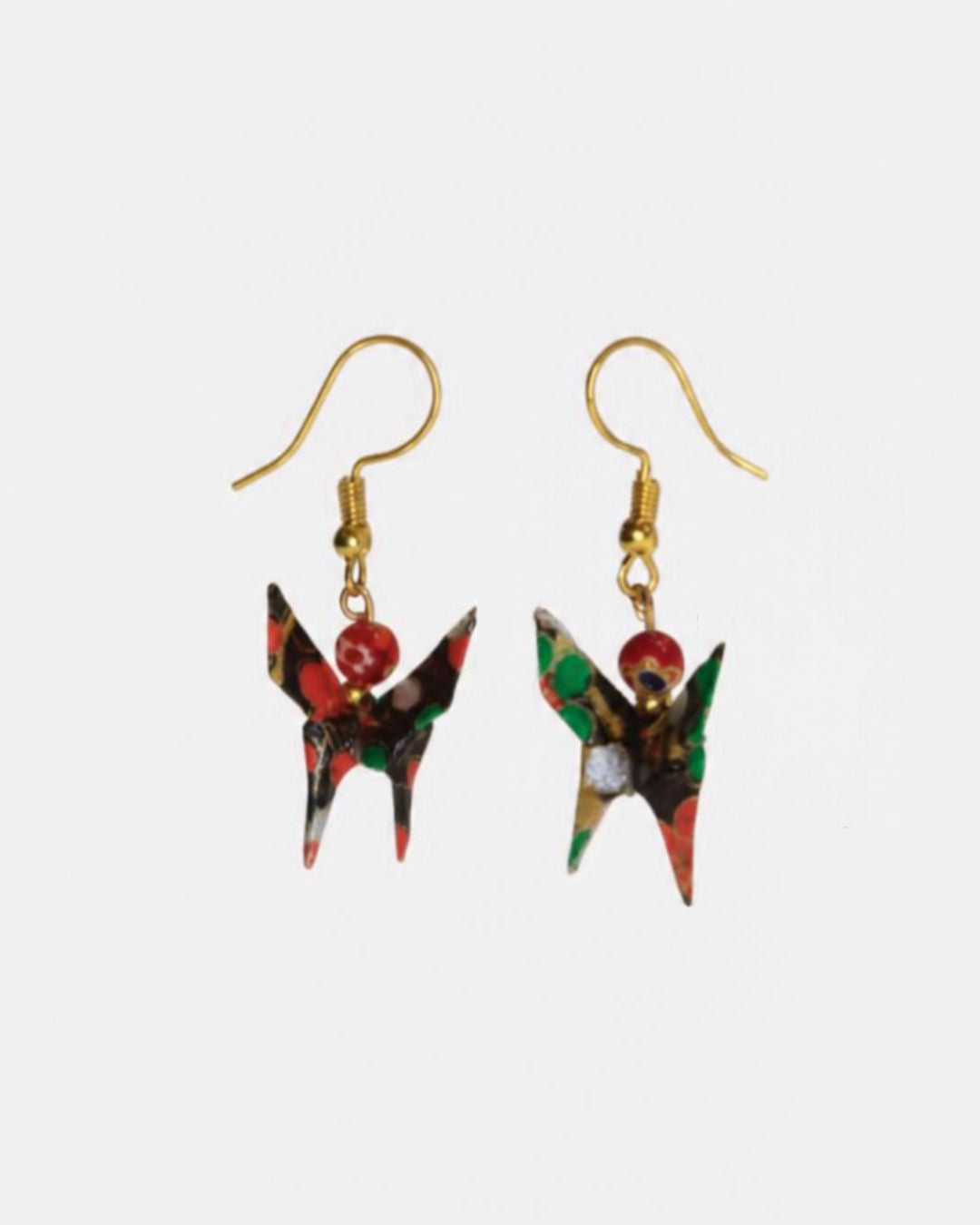 Boucles d'oreilles papillon en origami