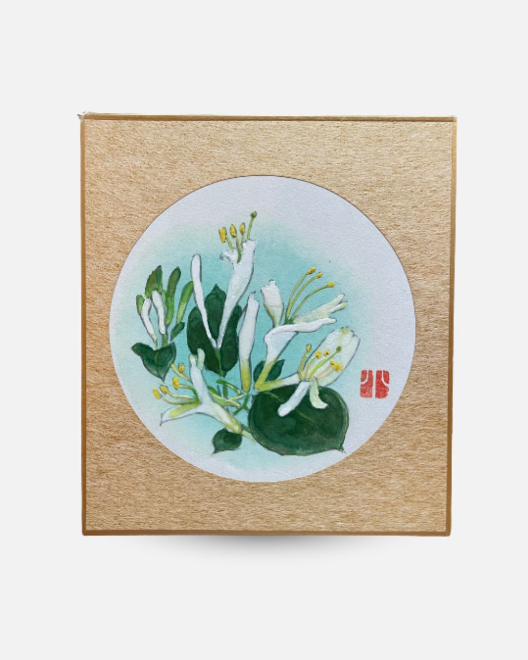 Peinture Nihonga Fleurs de narcisse japonais
