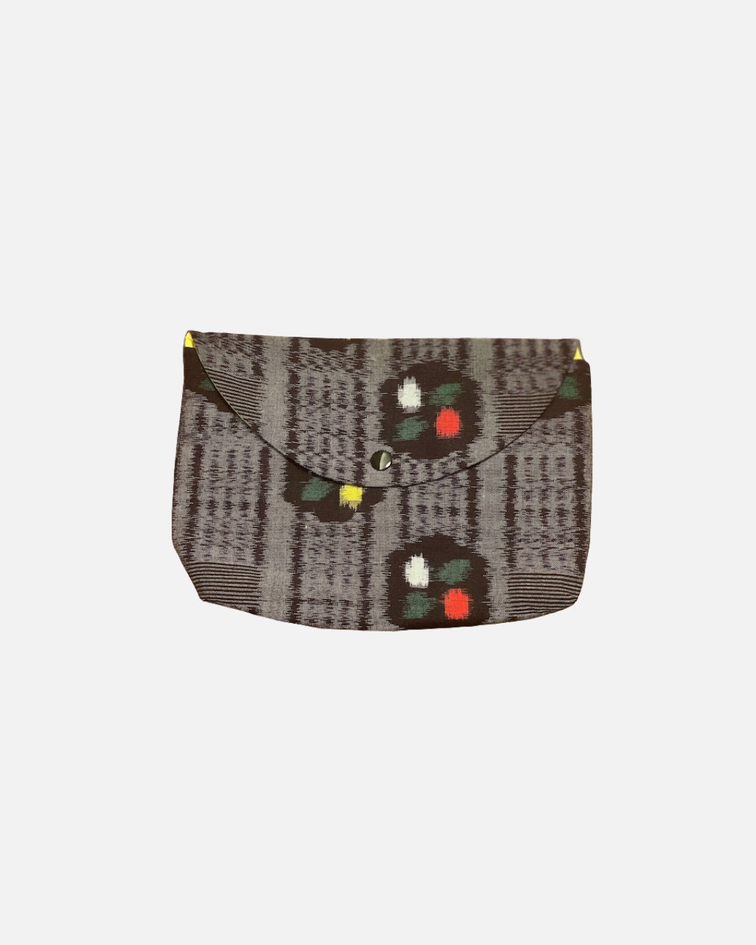 Pochette à rabat upcyclée en tissu traditionnel japonais