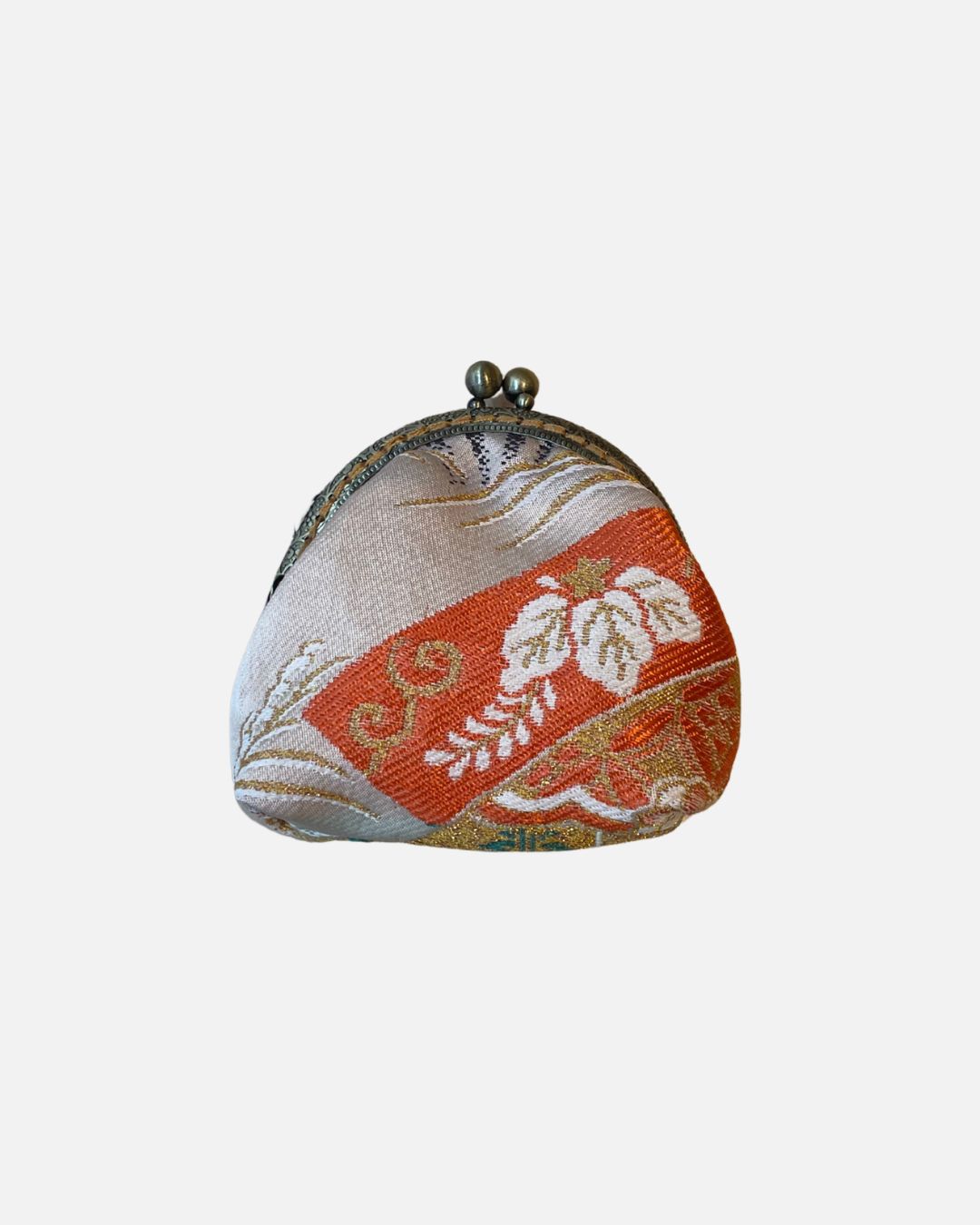 Porte-monnaie gamaguchi en tissu traditionnel japonais