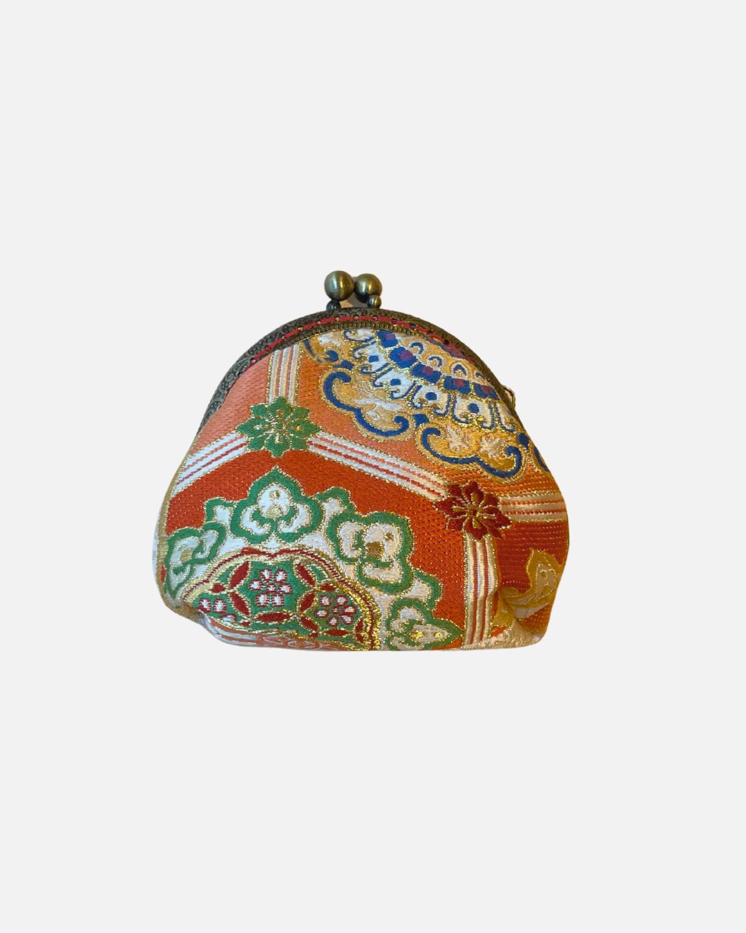 Porte-monnaie gamaguchi en tissu traditionnel japonais