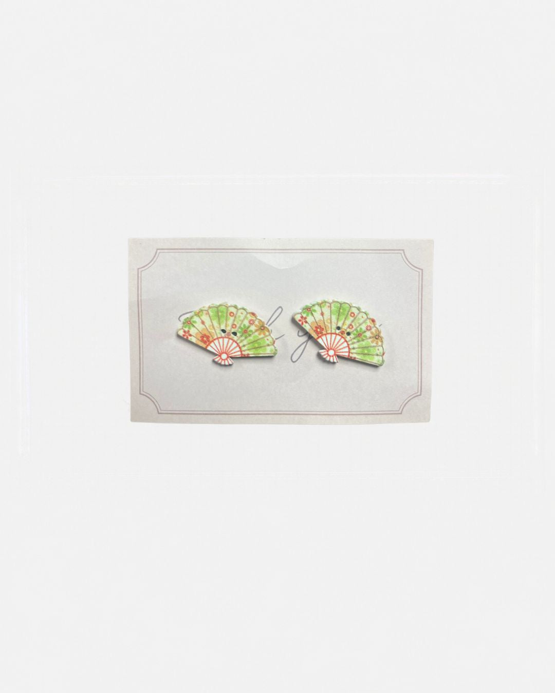 Puces d'oreilles éventail japonais en bois