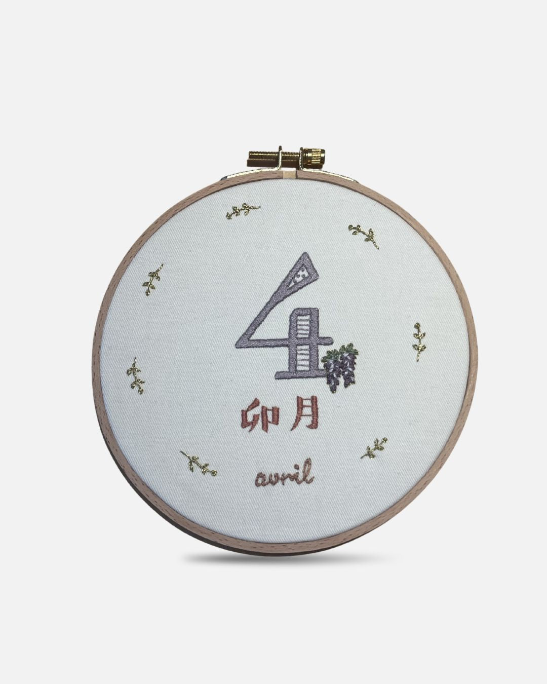 Tambour de broderie décoratif : Mois en japonais