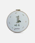 Tambour de broderie décoratif : Mois en japonais
