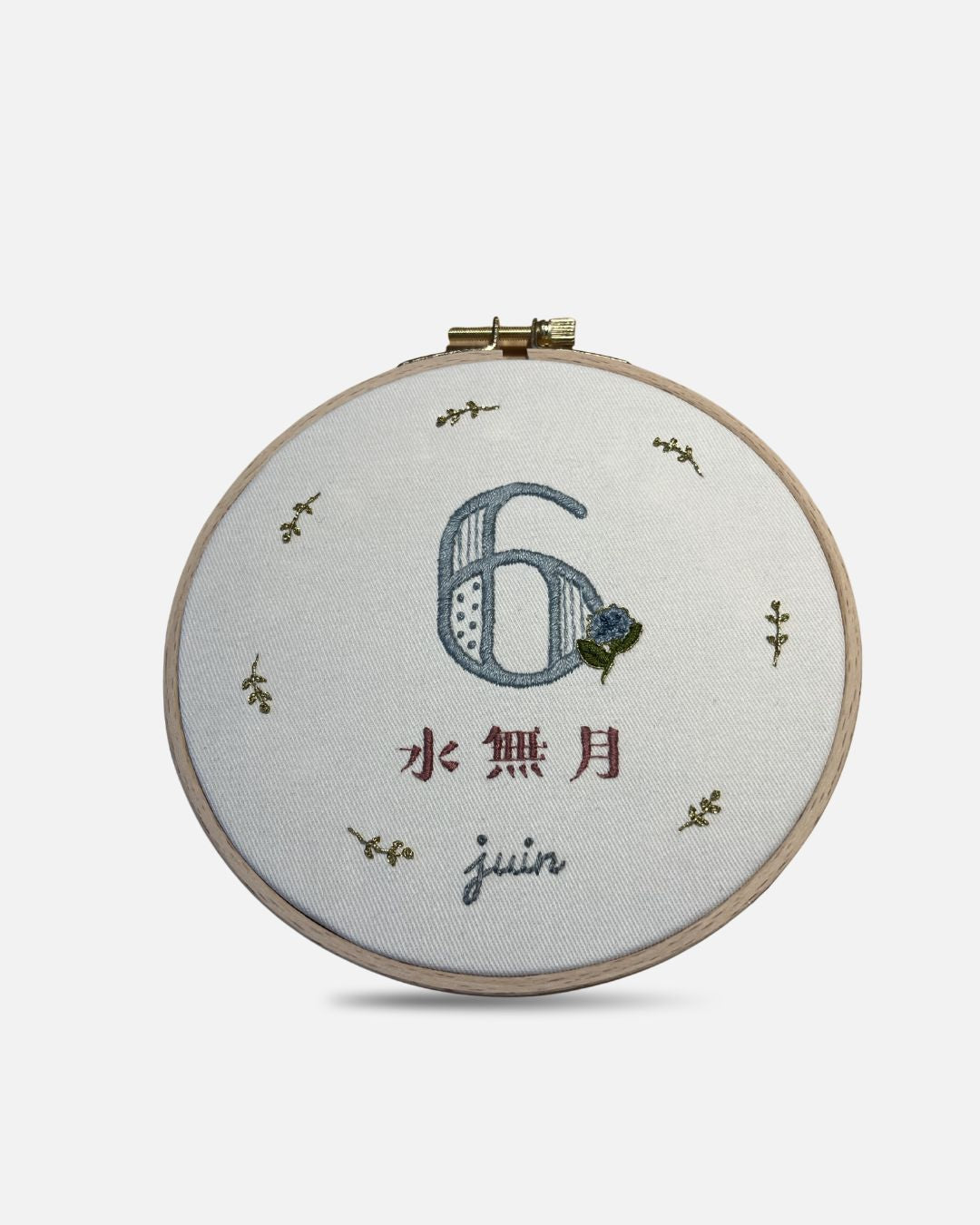 Tambour de broderie décoratif : Mois en japonais