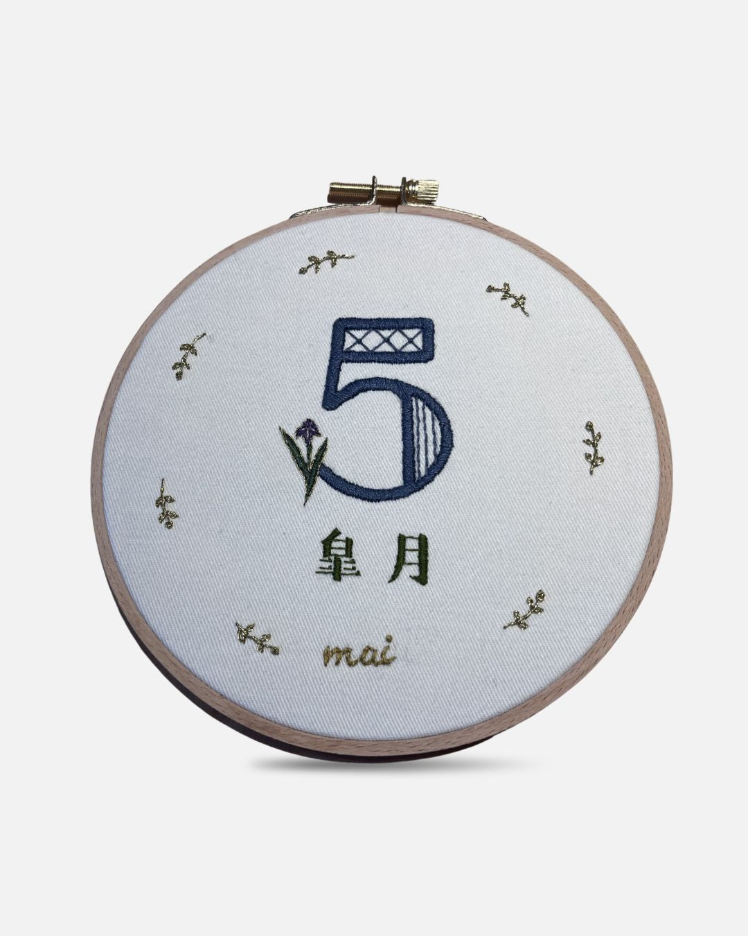 Tambour de broderie décoratif : Mois en japonais