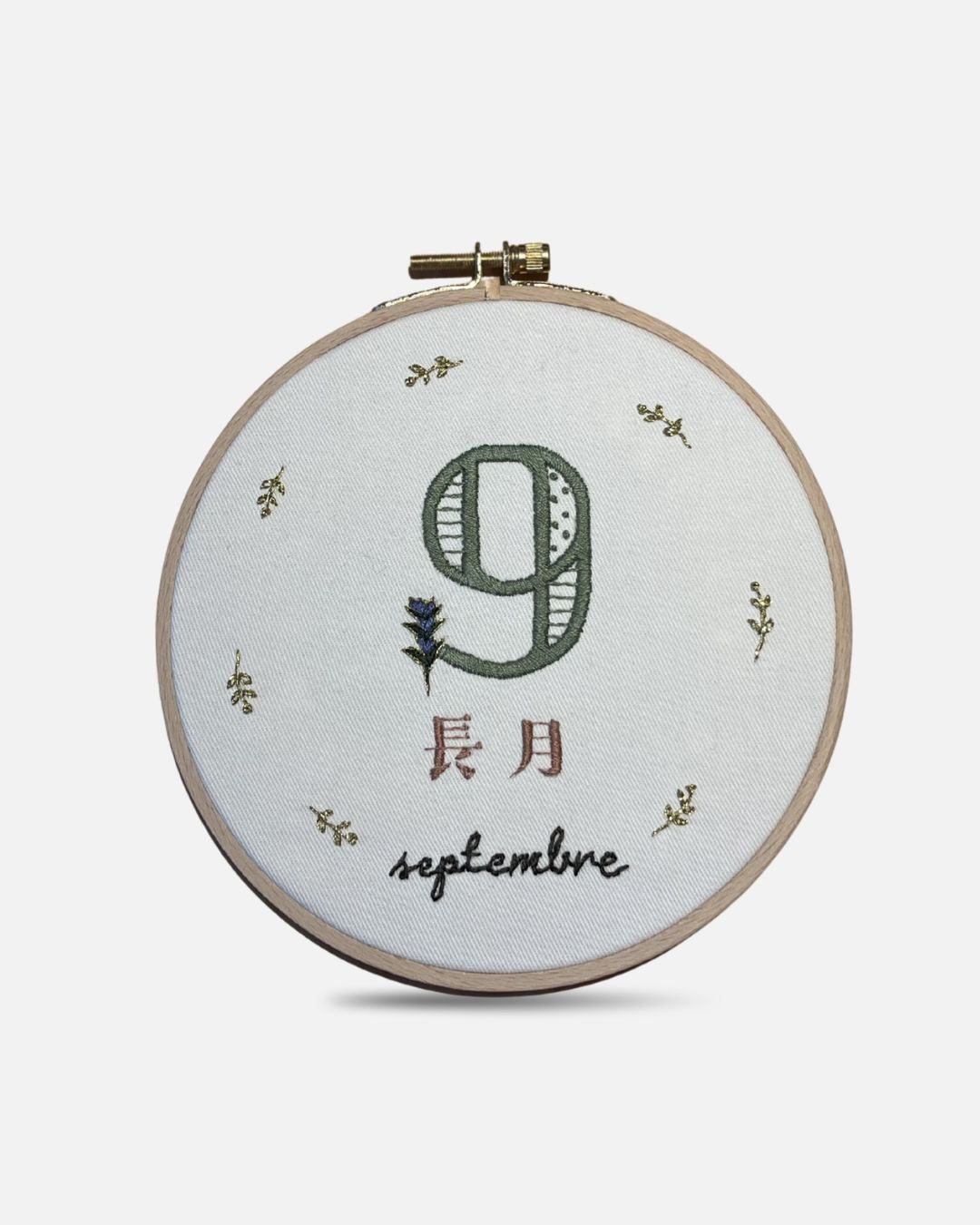 Tambour de broderie décoratif : Mois en japonais
